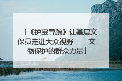 《护宝寻踪》让基层文保员走进大众视野——文物保护的群众力量