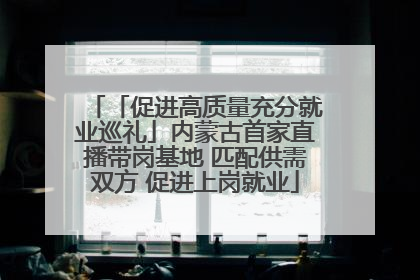「促进高质量充分就业巡礼」内蒙古首家直播带岗基地 匹配供需双方 促进上岗就业