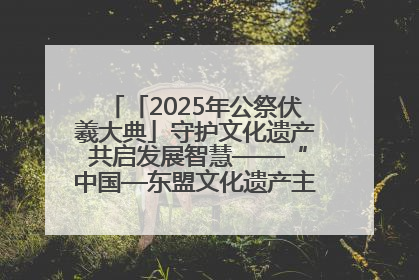 「2025年公祭伏羲大典」守护文化遗产 共启发展智慧——“中国—东盟文化遗产主题对话”侧记