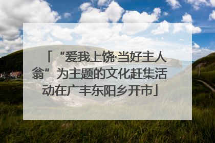 “爱我上饶·当好主人翁”为主题的文化赶集活动在广丰东阳乡开市