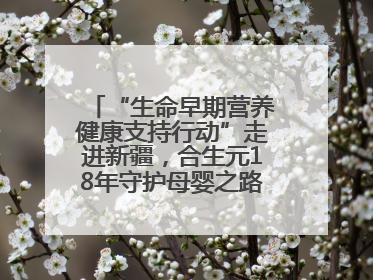 “生命早期营养健康支持行动”走进新疆，合生元18年守护母婴之路再启新征程
