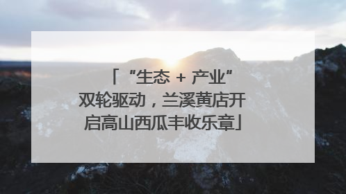 “生态 + 产业”双轮驱动，兰溪黄店开启高山西瓜丰收乐章
