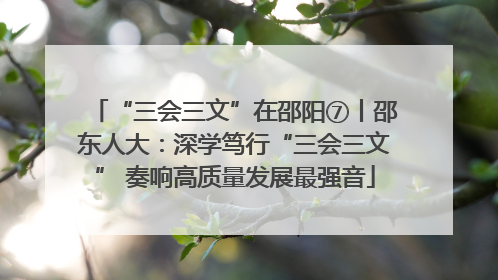 “三会三文”在邵阳⑦丨邵东人大：深学笃行“三会三文” 奏响高质量发展最强音