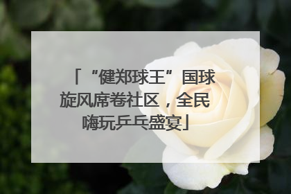 “健郑球王”国球旋风席卷社区，全民嗨玩乒乓盛宴
