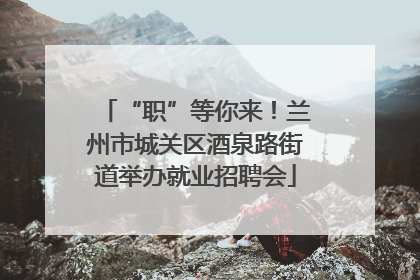 “职”等你来！兰州市城关区酒泉路街道举办就业招聘会