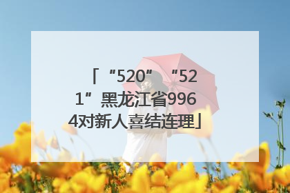 “520”“521”黑龙江省9964对新人喜结连理