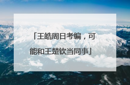 王皓周日考编，可能和王楚钦当同事