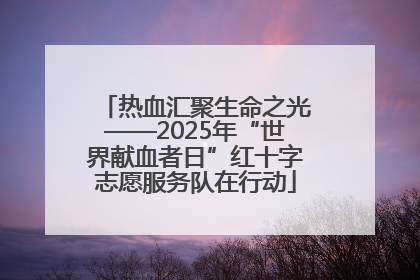 热血汇聚生命之光——2025年“世界献血者日”红十字志愿服务队在行动