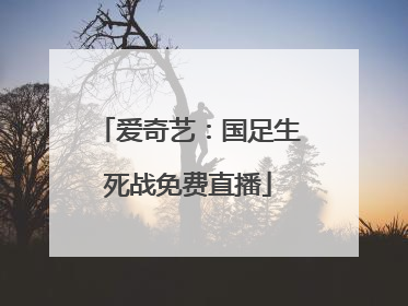 爱奇艺：国足生死战免费直播
