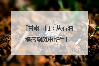甘肃玉门：从石油摇篮到风电新生