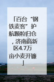 百台“钢铁麦客”护航颗粒归仓，济南高新区4.7万亩小麦开镰