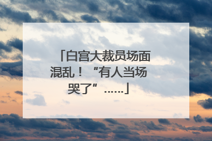 白宫大裁员场面混乱！“有人当场哭了”……