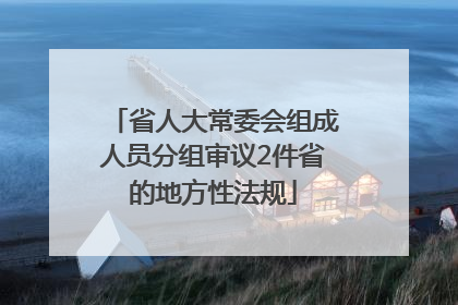 省人大常委会组成人员分组审议2件省的地方性法规