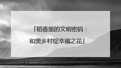 稻香里的文明密码：和美乡村绽幸福之花