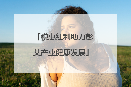 税惠红利助力彭艾产业健康发展