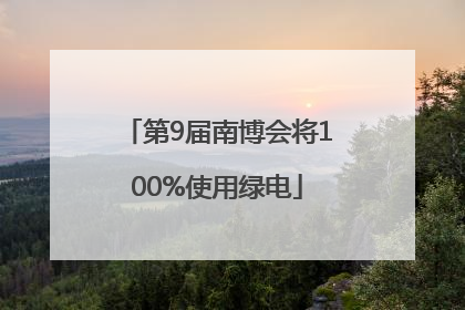 第9届南博会将100%使用绿电
