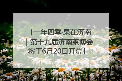 一年四季·泉在济南｜第十九届济南茶博会将于6月20日开幕