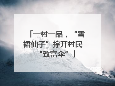 一村一品，“雪裙仙子”撑开村民“致富伞”