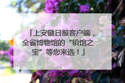上安徽日报客户端，全省博物馆的“镇馆之宝”等您来选！
