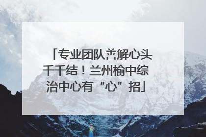 专业团队善解心头千千结！兰州榆中综治中心有“心”招