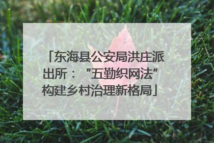 东海县公安局洪庄派出所：“五勤织网法”构建乡村治理新格局