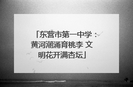 东营市第一中学：黄河潮涌育桃李 文明花开满杏坛
