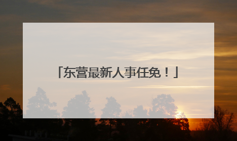 东营最新人事任免！