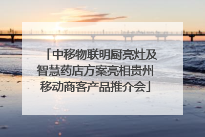 中移物联明厨亮灶及智慧药店方案亮相贵州移动商客产品推介会