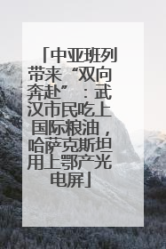 中亚班列带来“双向奔赴”：武汉市民吃上国际粮油，哈萨克斯坦用上鄂产光电屏