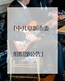 中共阜新市委组织部公告