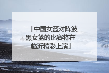 中国女篮对阵波黑女篮的比赛将在临沂精彩上演