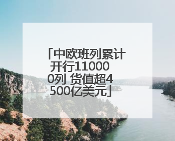 中欧班列累计开行110000列 货值超4500亿美元