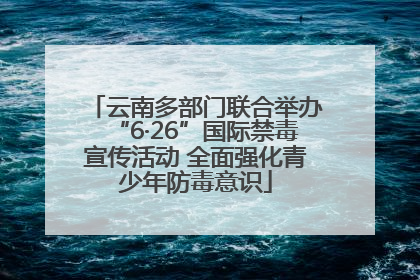 云南多部门联合举办“6·26”国际禁毒宣传活动 全面强化青少年防毒意识