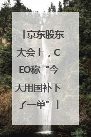 京东股东大会上，CEO称“今天用国补下了一单”