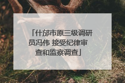 什邡市原三级调研员冯伟 接受纪律审查和监察调查