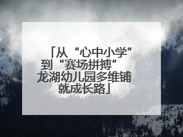 从“心中小学”到“赛场拼搏” 龙湖幼儿园多维铺就成长路