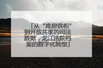 从“库房铁柜”到开放共享的司法数据，龙江法院档案的数字化转型