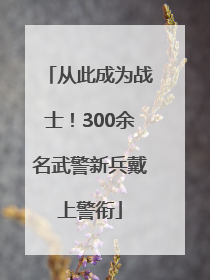 从此成为战士！300余名武警新兵戴上警衔