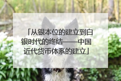 从银本位的建立到白银时代的终结——中国近代货币体系的建立