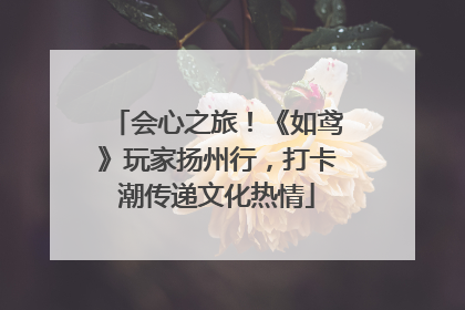 会心之旅！《如鸢》玩家扬州行，打卡潮传递文化热情