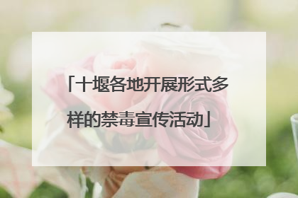 十堰各地开展形式多样的禁毒宣传活动