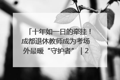 十年如一日的牵挂！成都退休教师成为考场外最暖“守护者”｜2025四川高考
