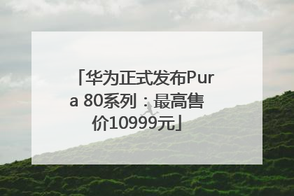 华为正式发布Pura 80系列：最高售价10999元
