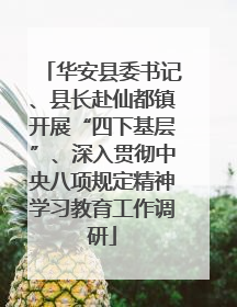 华安县委书记、县长赴仙都镇开展“四下基层”、深入贯彻中央八项规定精神学习教育工作调研