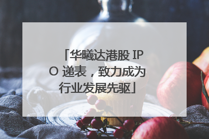 华曦达港股 IPO 递表，致力成为行业发展先驱