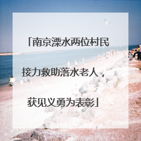 南京溧水两位村民接力救助落水老人，获见义勇为表彰