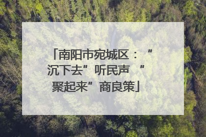 南阳市宛城区：“沉下去”听民声 “聚起来”商良策