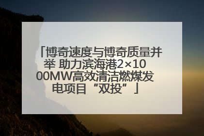 博奇速度与博奇质量并举 助力滨海港2×1000MW高效清洁燃煤发电项目“双投”