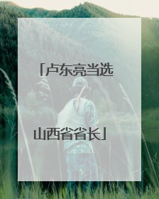 卢东亮当选山西省省长