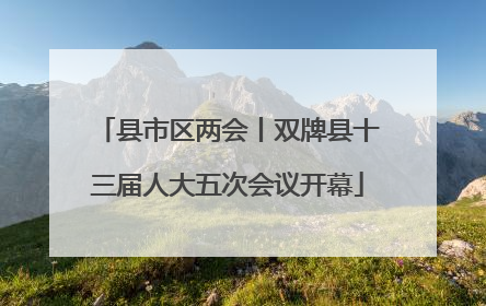县市区两会丨双牌县十三届人大五次会议开幕